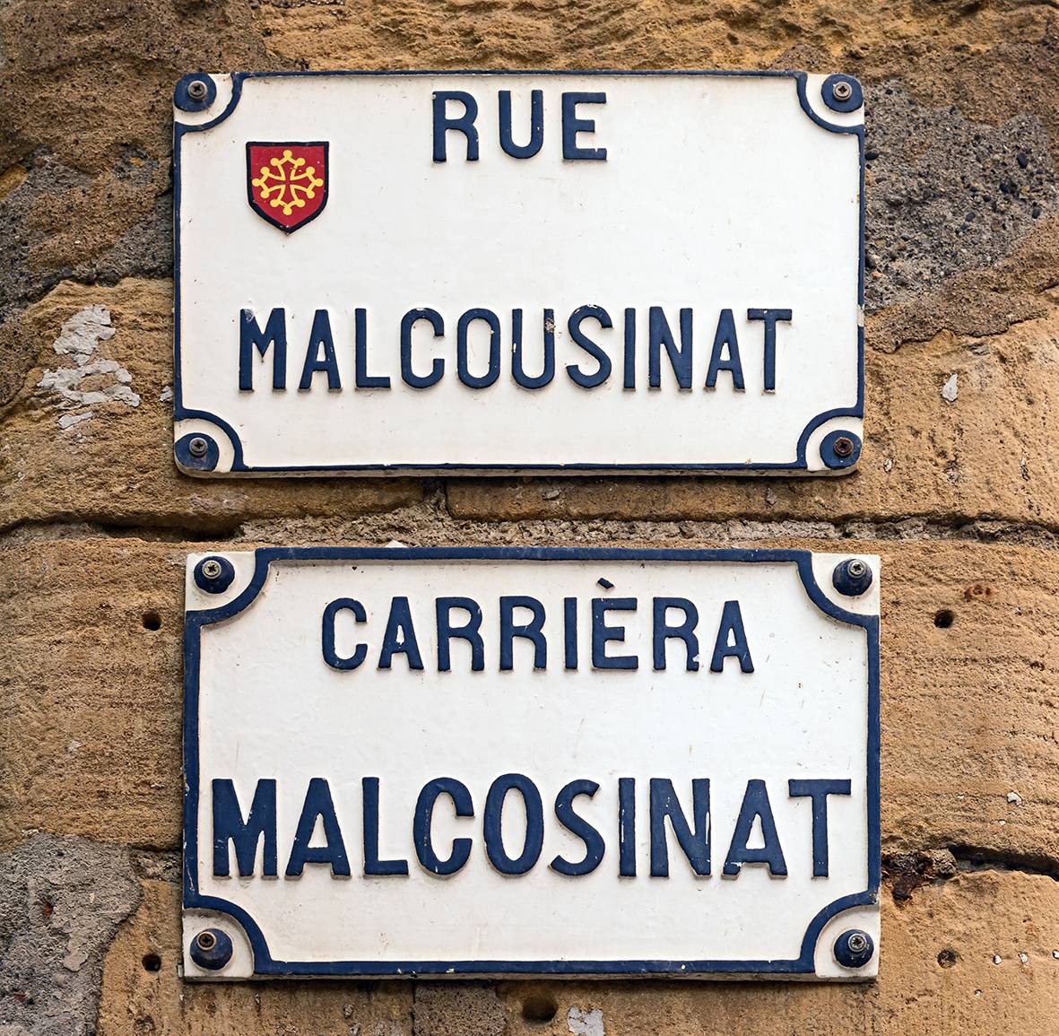 Rue Malcousinat (Toulouse) - Plaque